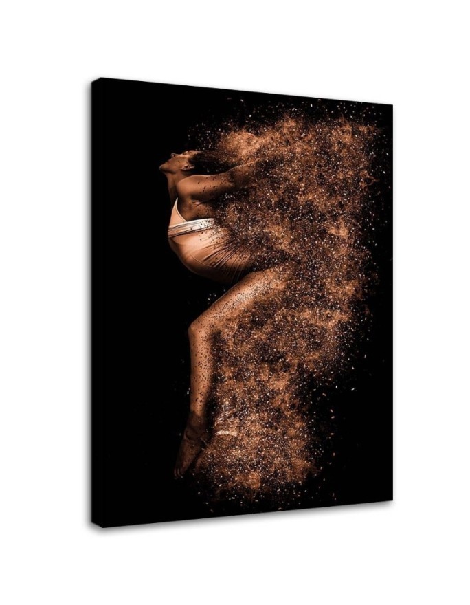 Canvas prints for modern bedroom - Beautiful woman in gold dust | FEEBY