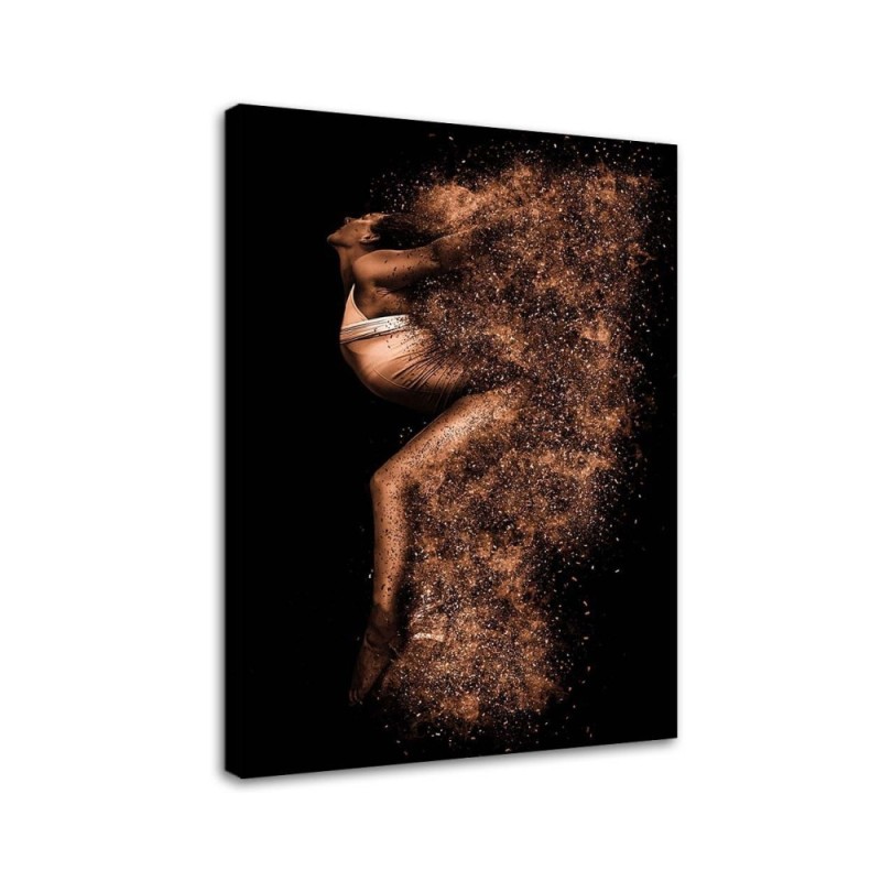 Canvas prints for modern bedroom - Beautiful woman in gold dust | FEEBY