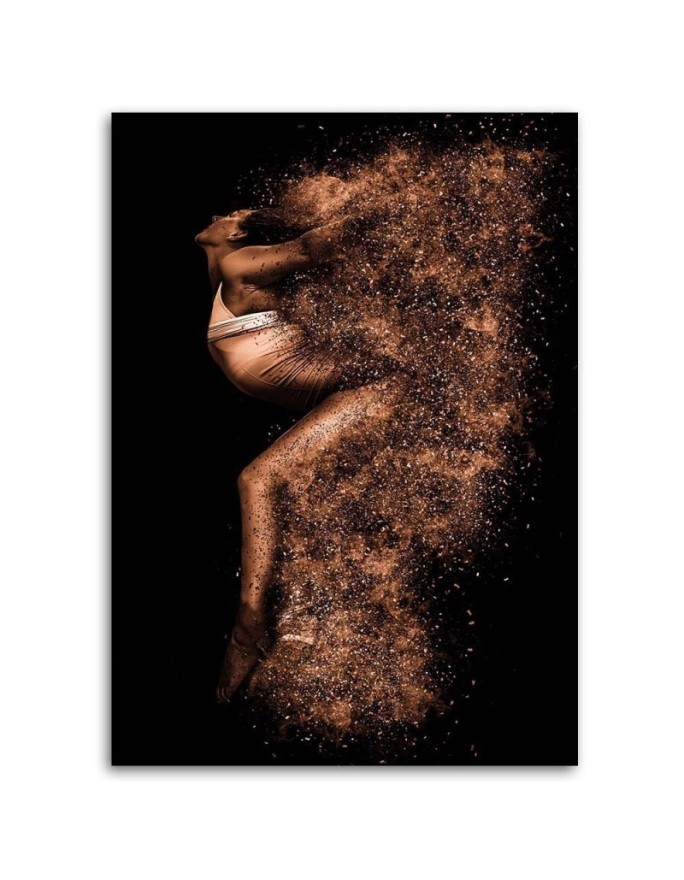 Canvas prints for modern bedroom - Beautiful woman in gold dust | FEEBY