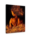 Stylish Canvas prints for the bedroom - Young woman in gold dust | FEEBY