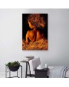 Stylish Canvas prints for the bedroom - Young woman in gold dust | FEEBY