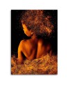 Stylish Canvas prints for the bedroom - Young woman in gold dust | FEEBY
