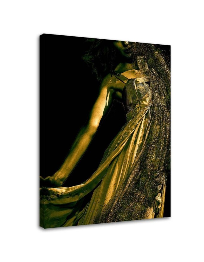 Canvas print Woman in gold...
