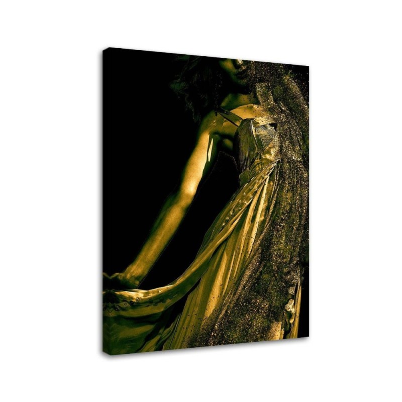 Canvas prints idea for bedroom - Woman in gold dust | FEEBY