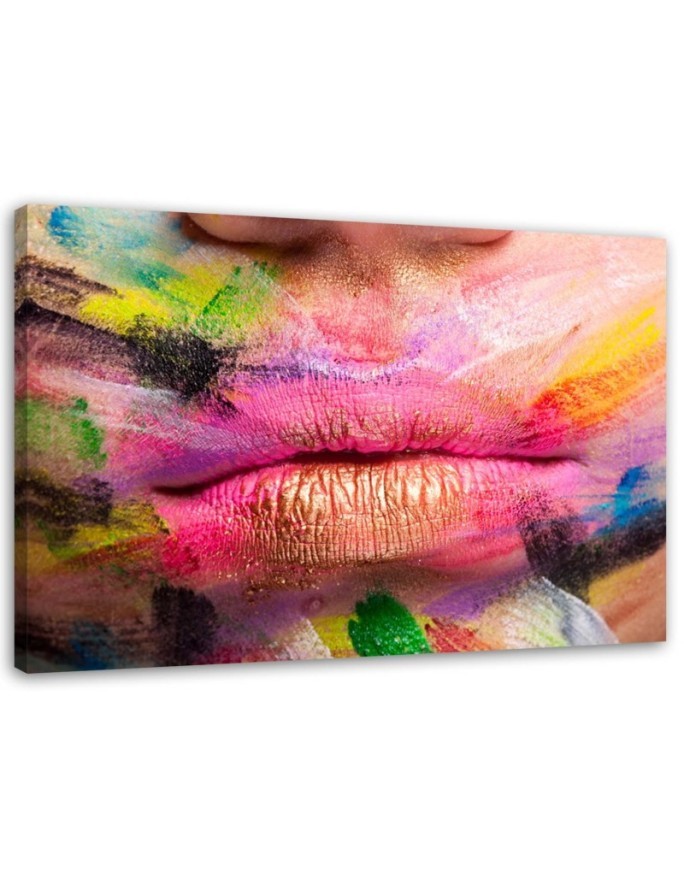 Printable bedroom Canvas prints - Coloured lips | FEEBY
