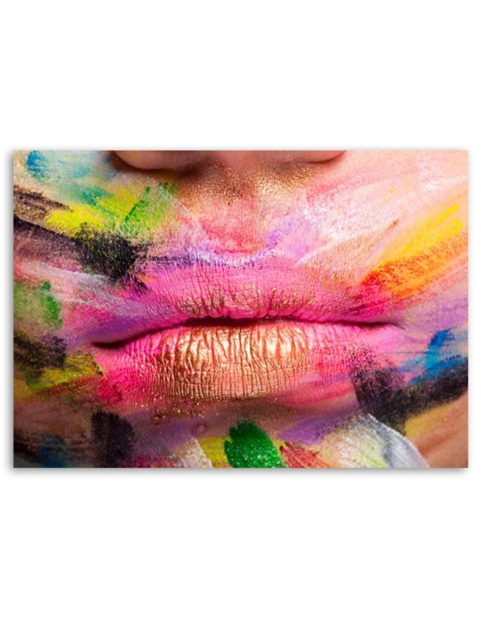 Printable bedroom Canvas prints - Coloured lips | FEEBY