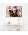 Bedroom Canvas painting - Beautiful woman in vintage hat | FEEBY