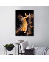 Modern paintings for bedroom - Couple dancing in gold dust | FEEBY