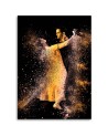 Modern paintings for bedroom - Couple dancing in gold dust | FEEBY
