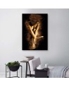 Fashionable Canvas paintings - Nude female body in gold dust for bedroom | FEEBY