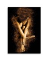 Fashionable Canvas paintings - Nude female body in gold dust for bedroom | FEEBY