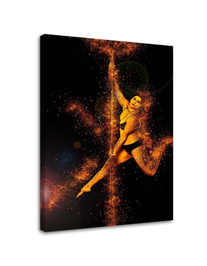Modern wall painting - Woman dancing on a pole | FEEBY