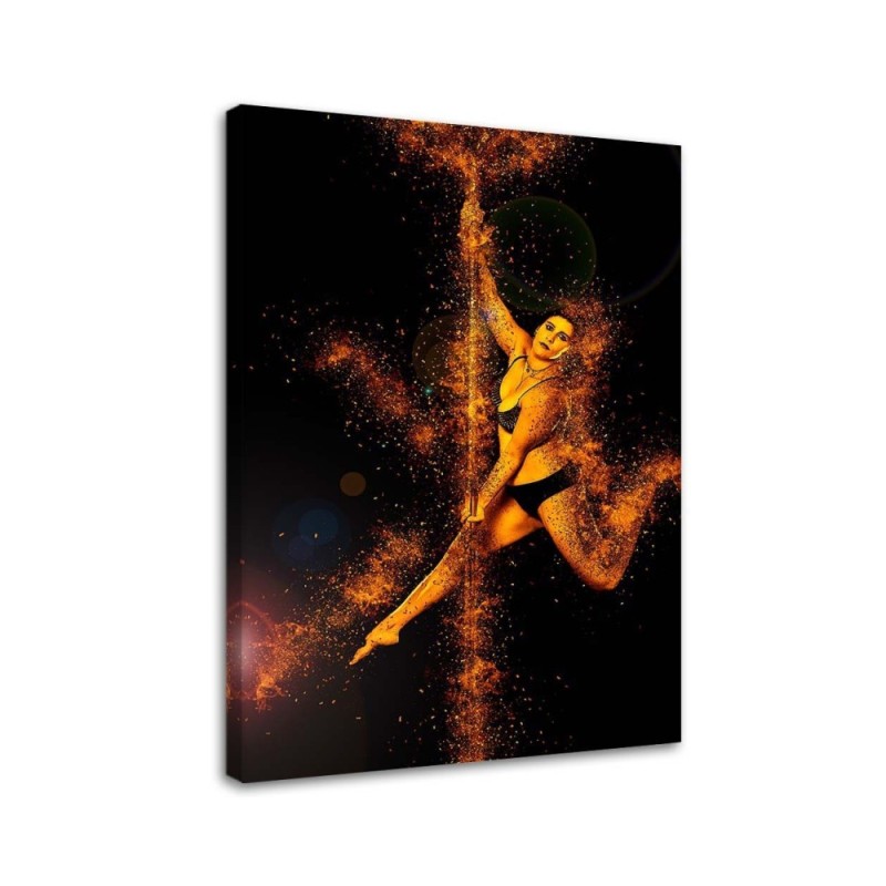 Modern wall painting - Woman dancing on a pole | FEEBY