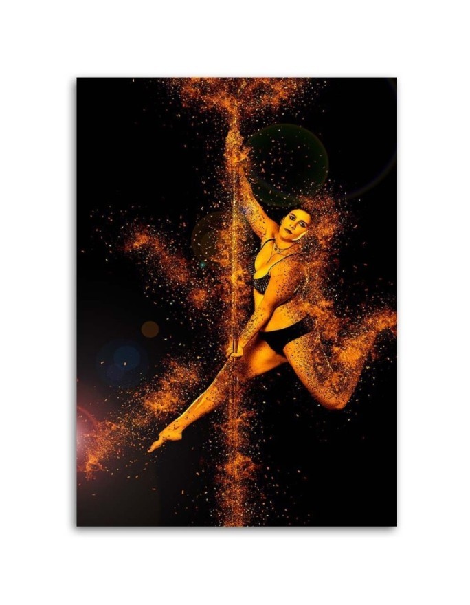 Modern wall painting - Woman dancing on a pole | FEEBY