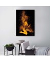 Wall art painting for bedroom - Naked woman in gold dust | FEEBY