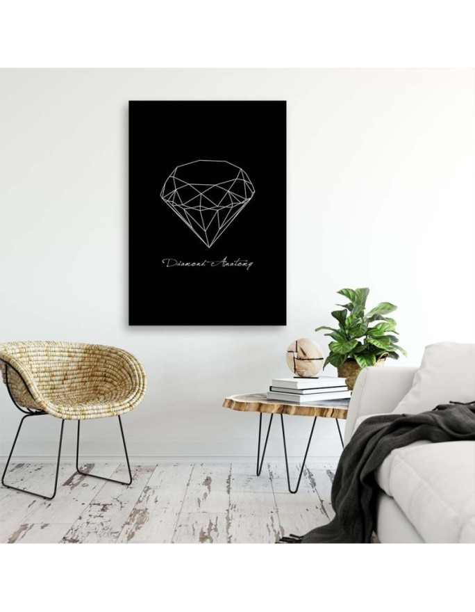 Canvas pictures for the home - Sketched diamond | FEEBY