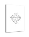 Designer pictures on Canvas for the home - Sketched diamond | FEEBY