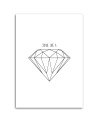 Designer pictures on Canvas for the home - Sketched diamond | FEEBY