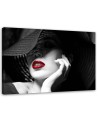 Bedroom wall art painting - Mystery woman in a hat. Buy now| | FEEBY