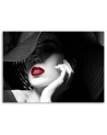 Bedroom wall art painting - Mystery woman in a hat. Buy now| | FEEBY