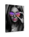 Canvas print - Pop Art Girl with glasses New York. Buy now| | FEEBY