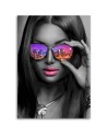 Canvas print - Pop Art Girl with glasses New York. Buy now| | FEEBY