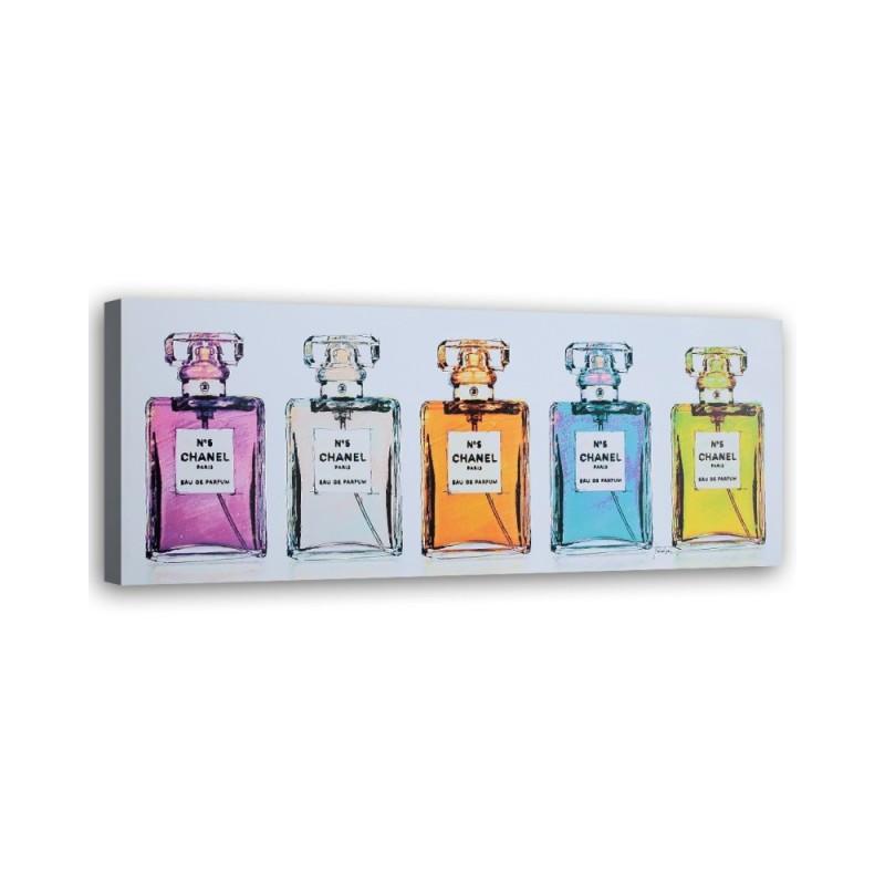 Fashionable Canvas prints for living room and bedroom - Coloured perfume bottles | FEEBY