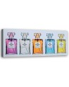 Fashionable Canvas prints for living room and bedroom - Coloured perfume bottles | FEEBY