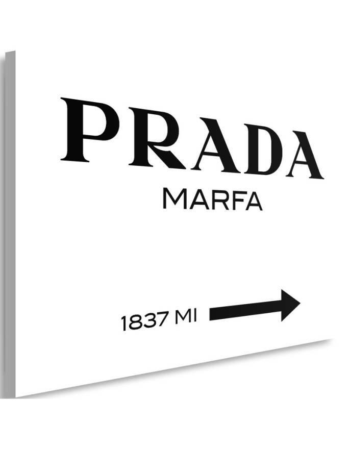 Glamour canvas painting - Prada Marfa White | FEEBY