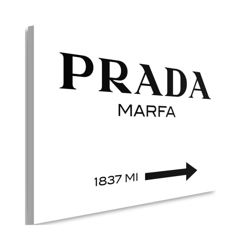Glamour canvas painting - Prada Marfa White | FEEBY