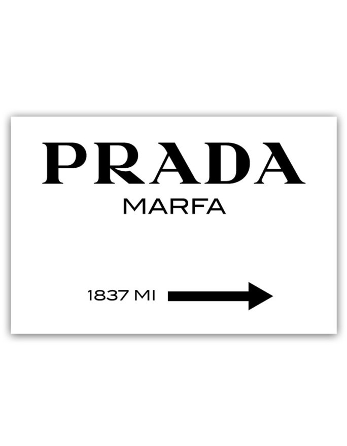 Glamour canvas painting - Prada Marfa White | FEEBY