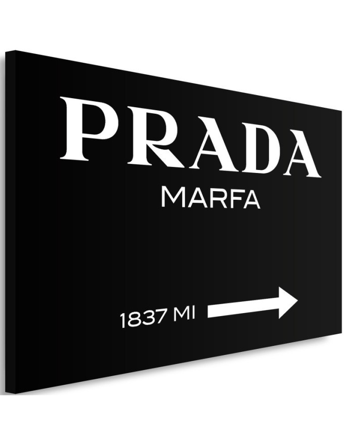 Glamour canvas painting - Prada Marfa Black | FEEBY