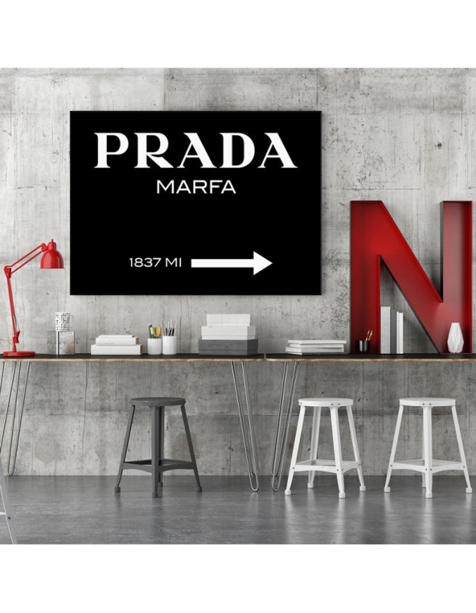 Glamour canvas painting - Prada Marfa Black | FEEBY