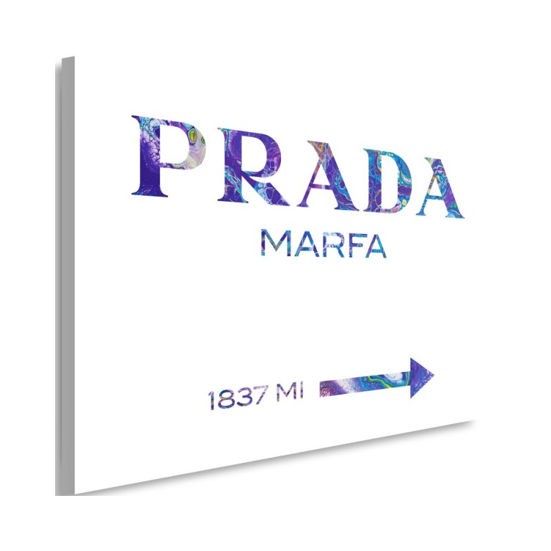 Glamour canvas painting - Prada Marfa Purple | FEEBY