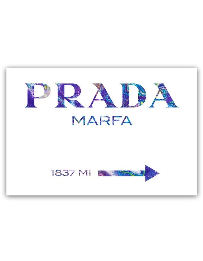 Glamour canvas painting - Prada Marfa Purple | FEEBY