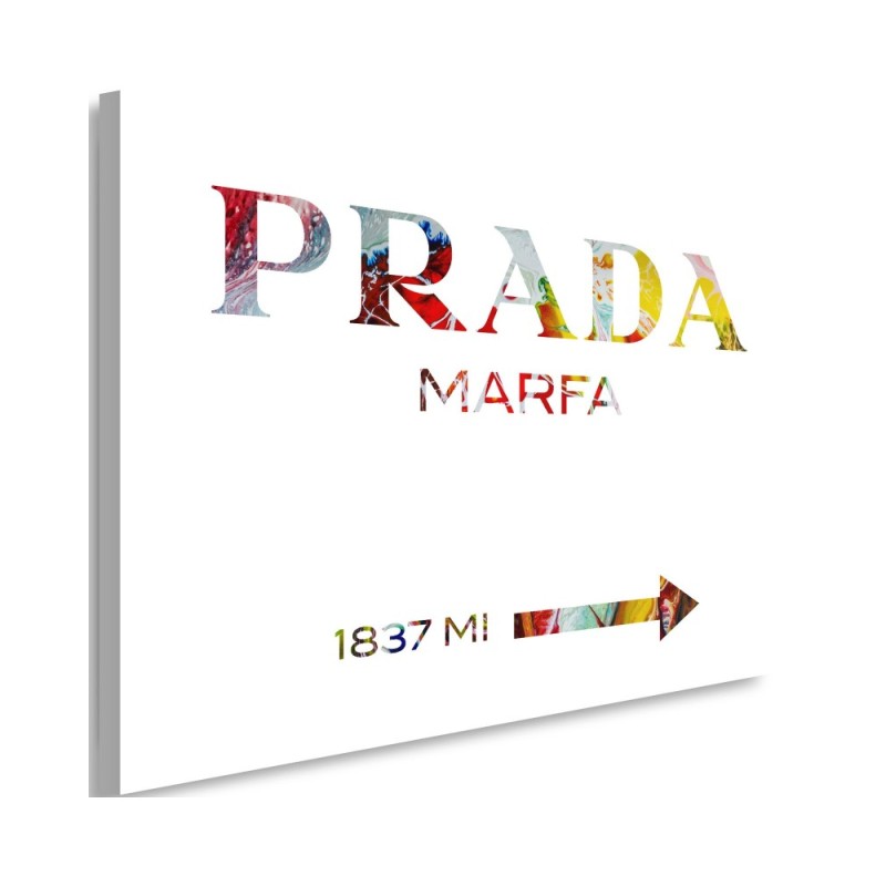 Glamour canvas prints - Prada Marfa Colourful | FEEBY