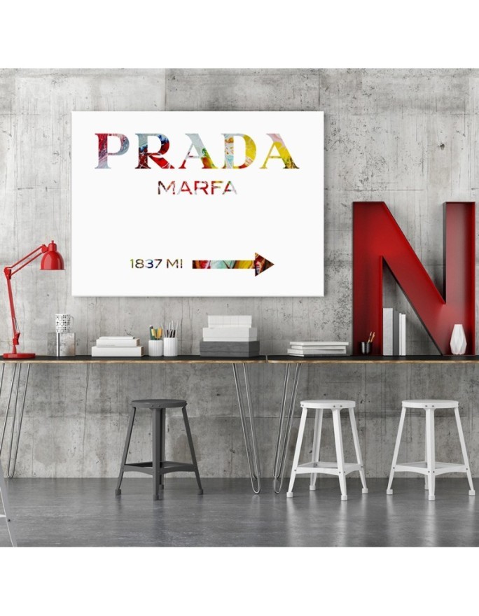 Glamour canvas prints - Prada Marfa Colourful | FEEBY