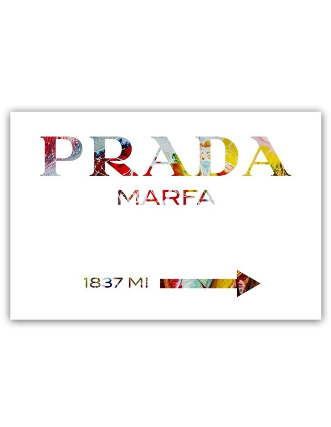 Glamour canvas prints - Prada Marfa Colourful | FEEBY