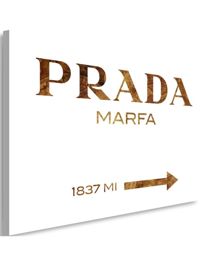 Glamour canvas painting - Prada Marfa Brown | FEEBY