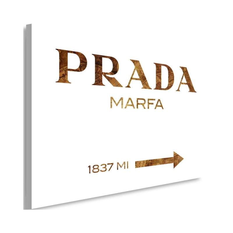Glamour canvas painting - Prada Marfa Brown | FEEBY