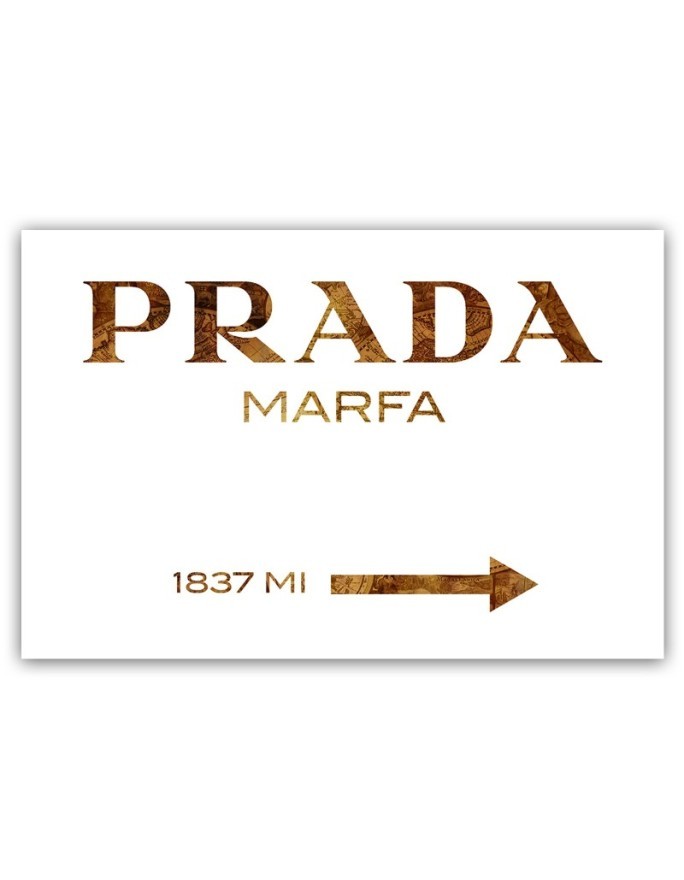 Glamour canvas painting - Prada Marfa Brown | FEEBY