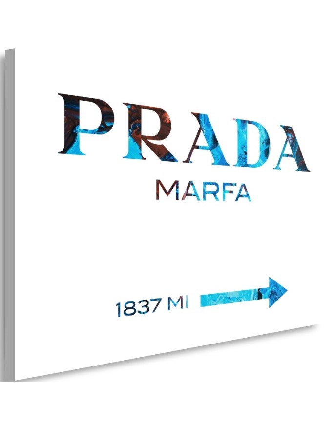 Glamour canvas painting - Prada Marfa Blue | FEEBY