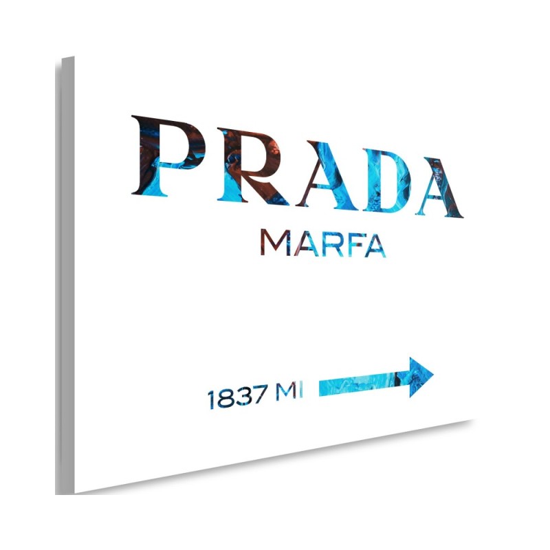 Glamour canvas painting - Prada Marfa Blue | FEEBY
