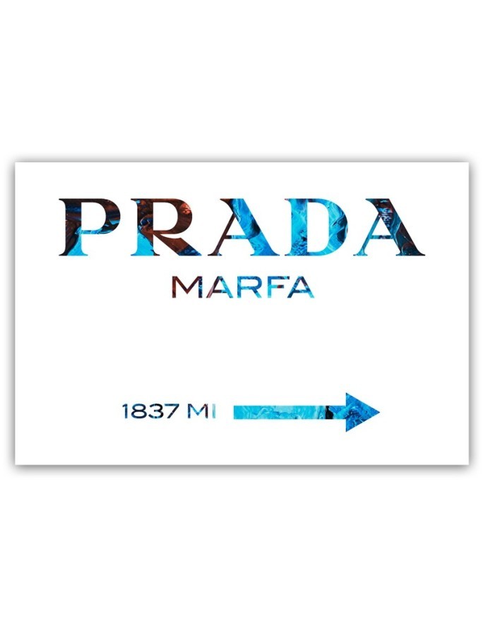 Glamour canvas painting - Prada Marfa Blue | FEEBY