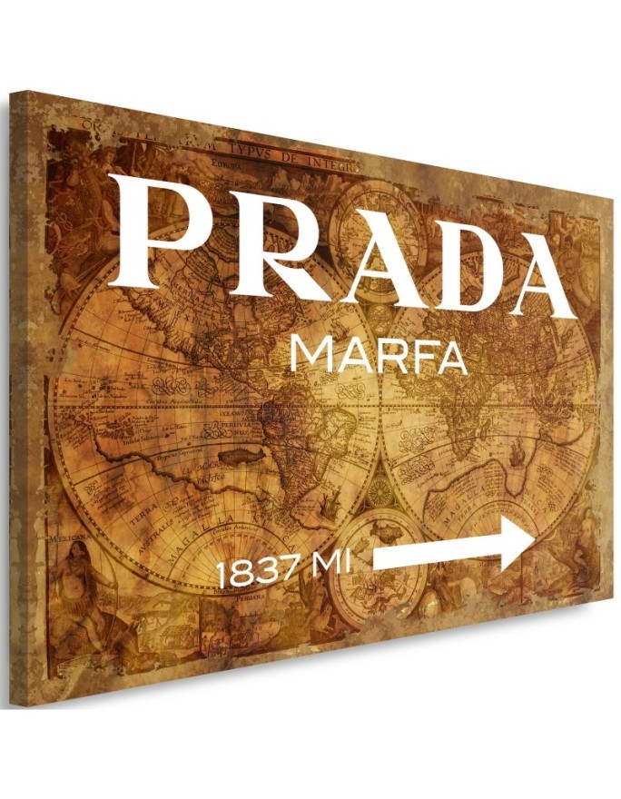 Glamour canvas painting - Prada Marfa Brown | FEEBY