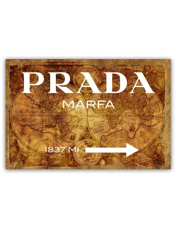 Glamour canvas painting - Prada Marfa Brown | FEEBY