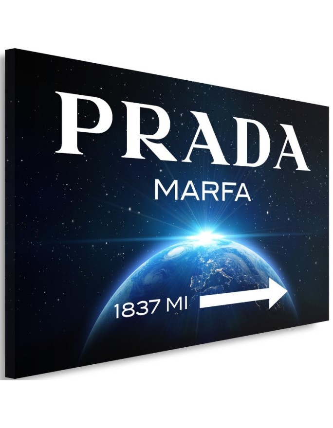 Glamour canvas painting - Prada Marfa Blue | FEEBY