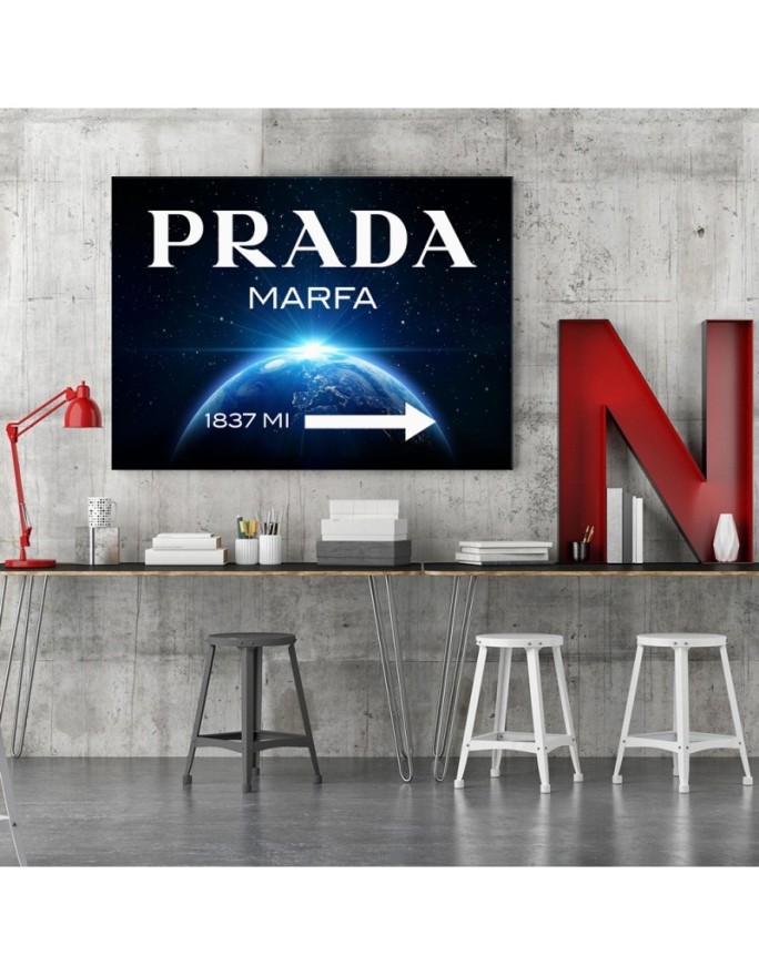 Glamour canvas painting - Prada Marfa Blue | FEEBY
