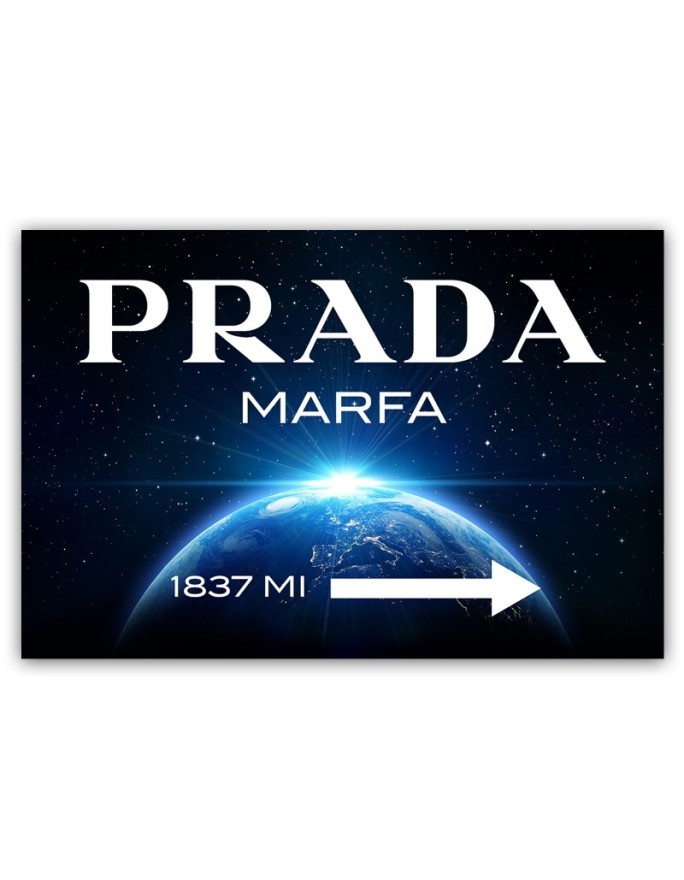 Glamour canvas painting - Prada Marfa Blue | FEEBY