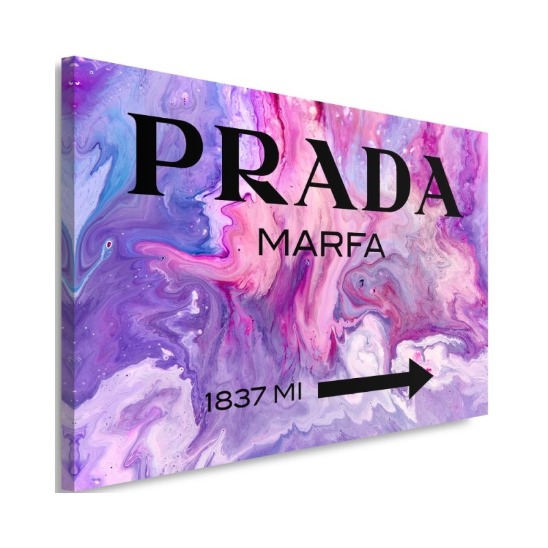 Glamour canvas painting - Prada Marfa Purple | FEEBY
